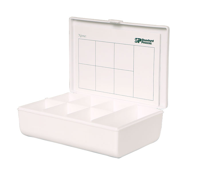 Supplement Pill Box With Sticky Notes